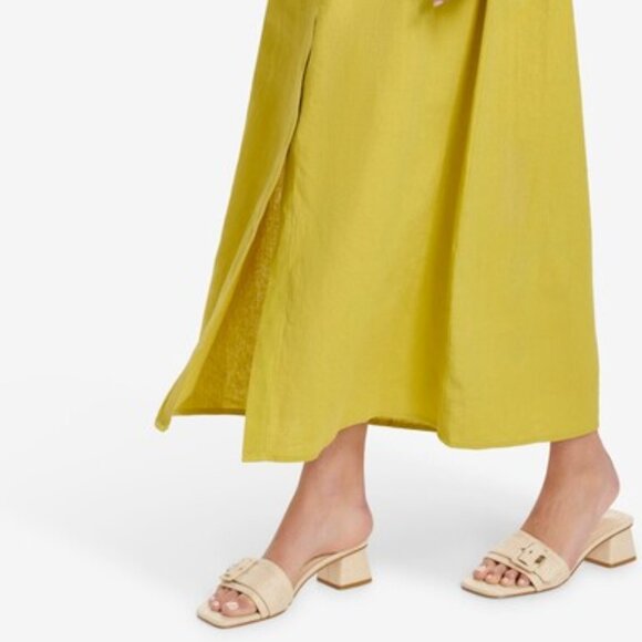 Calvin Klein, Sleeveless Linen Blend Maxi Shirtdress, Size 10, Like New - Picture 4 of 7